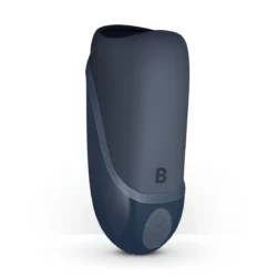 Boners vibrerende blowjob simulator, blauwe oplaadbare masturbator met 10 vibratiestanden