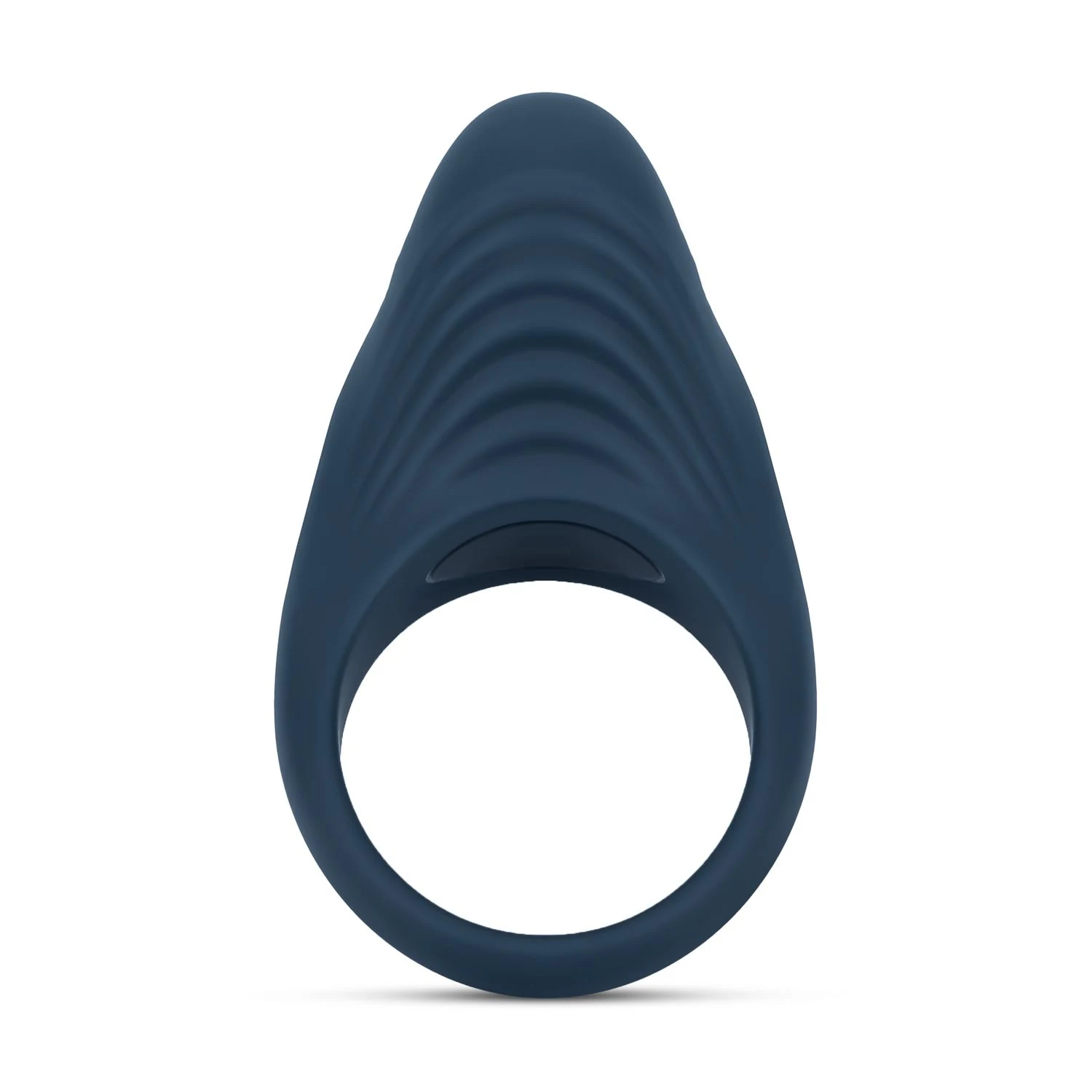 Blauwe cockring met vibratie en 10 standen