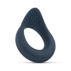 Boners vibrerende cockring met perineum stimulatie in blauw siliconen