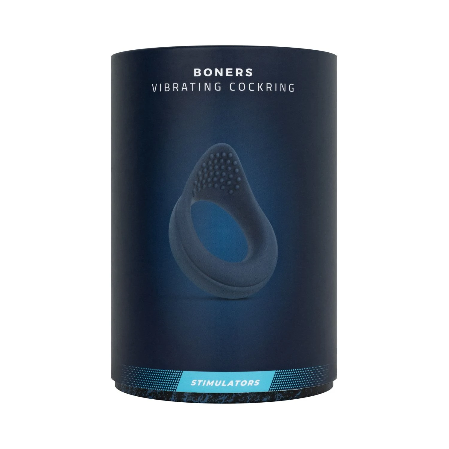 Blauwe cockring met binnendiameter 73 mm, lengte 85 mm en breedte 45 mm