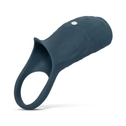 Boners vibrerende penis sleeve blauw van siliconen en ABS