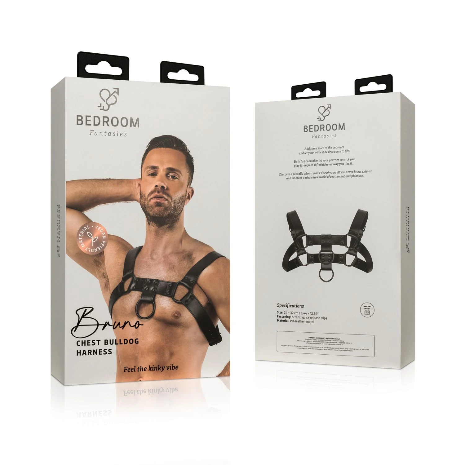 Bedroom Fantasies Bruno Bondage Harnas zwart, unisex BDSM harnas