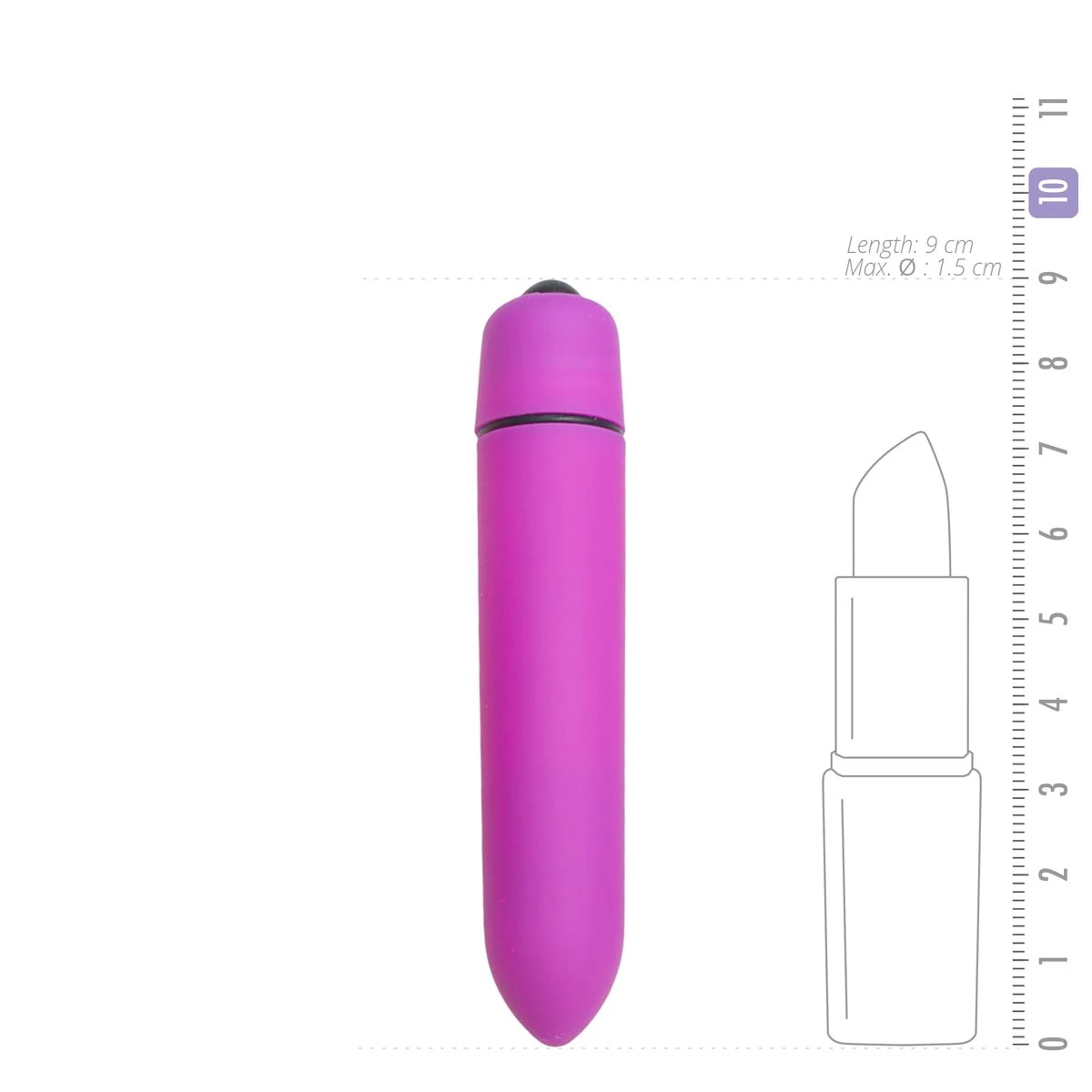 Bullet Vibrator - Paars, spatwaterdicht en travel-ready model van 90 mm
