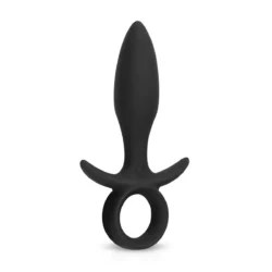 Butt Buzzer vibrerende buttplug van zwart siliconen