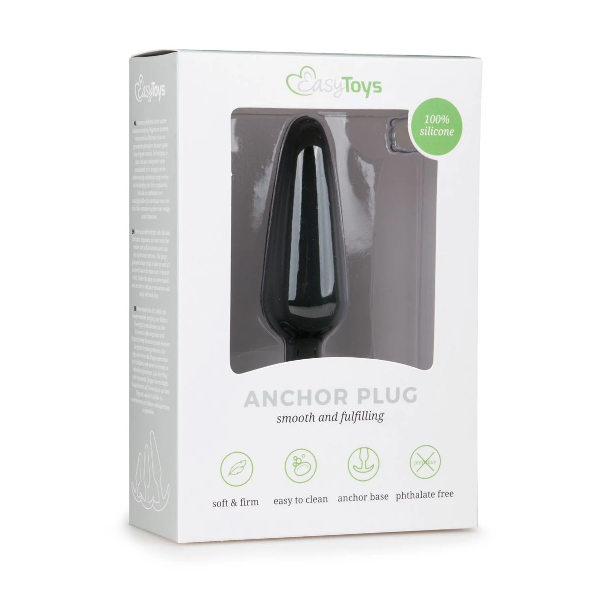Buttplug M van Easytoys Anal Collection in zwart siliconen