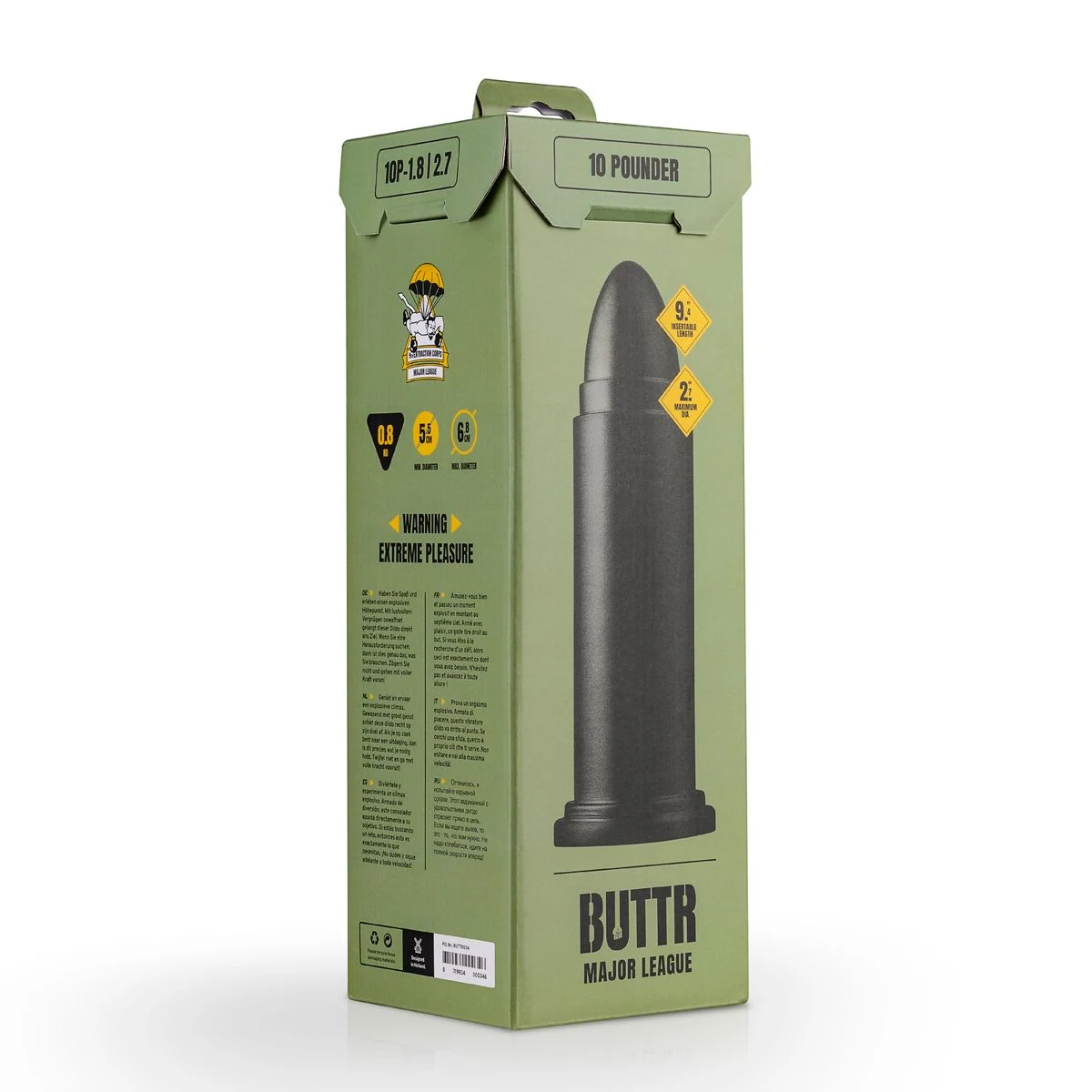 BUTTR 10 Pounder XXL Dildo met sterke zuignap