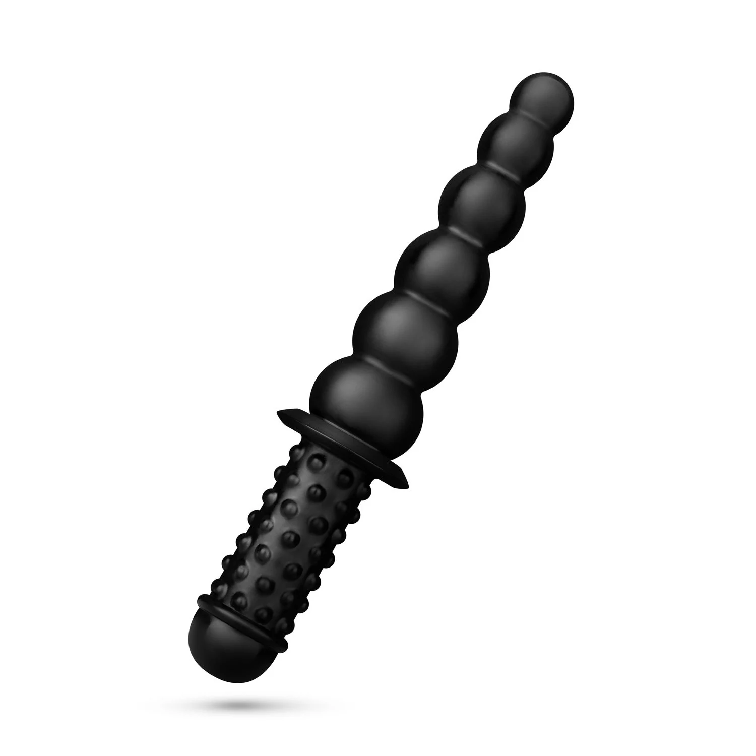BUTTR Akimbo dildo met glad uiteinde met 6 kralen en geribbeld uiteinde