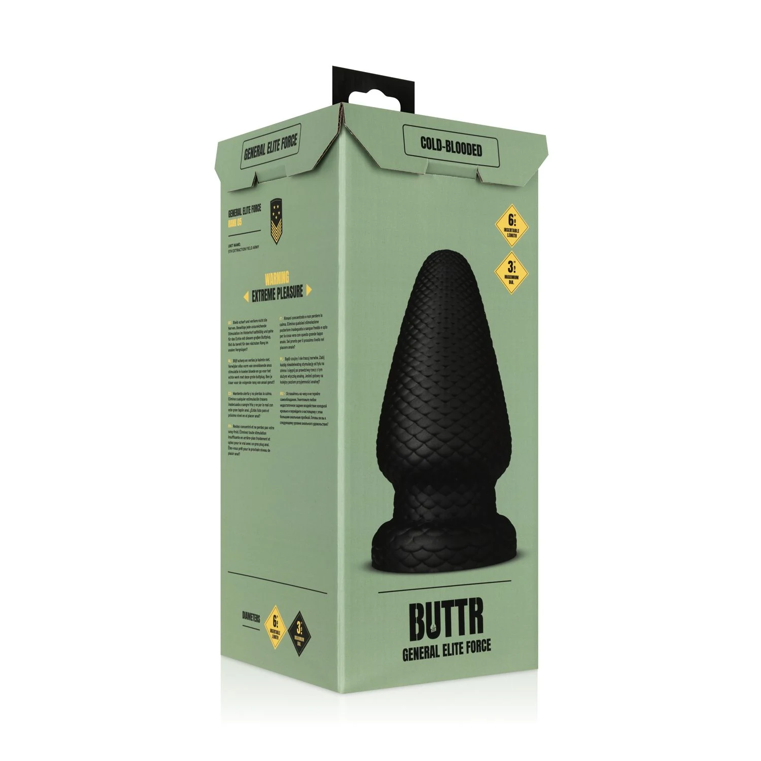 Gestructureerde grote buttplug met textuur voor ervaren gebruikers