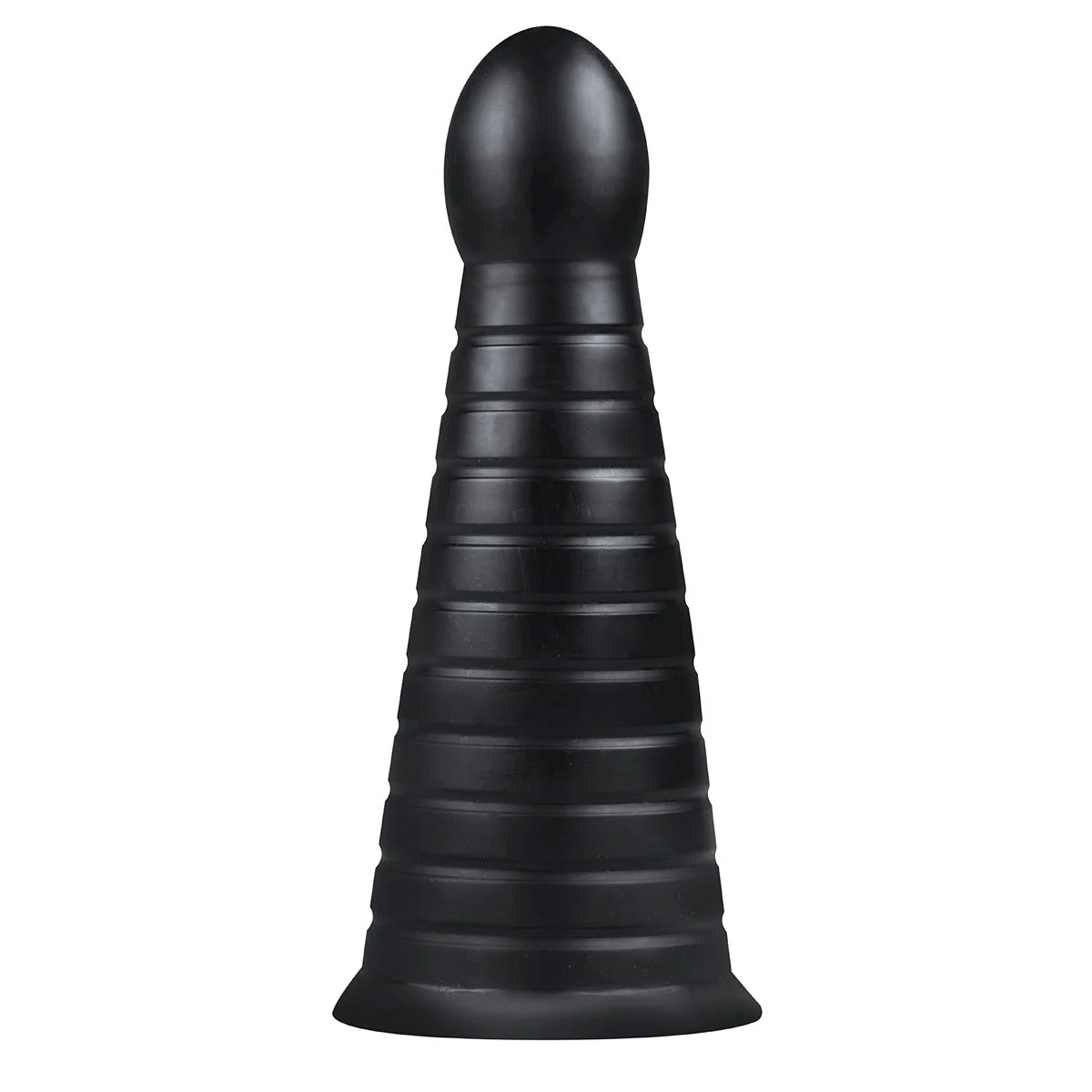 BUTTR Devil Dog Buttplug XXL zwart met geribbelde schacht