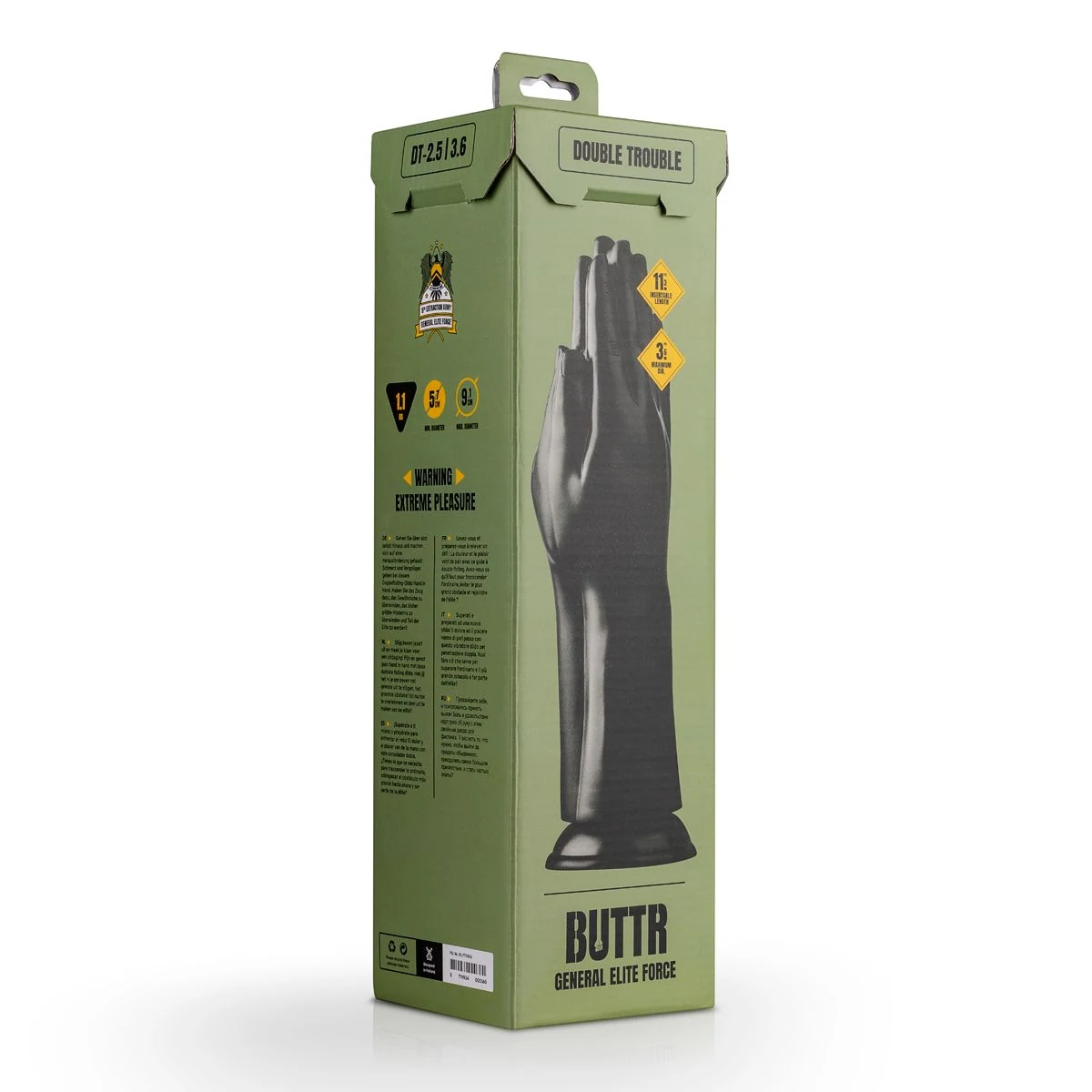 Waterproof BUTTR Double Trouble Fisting Dildo voor waterbasis glijmiddel