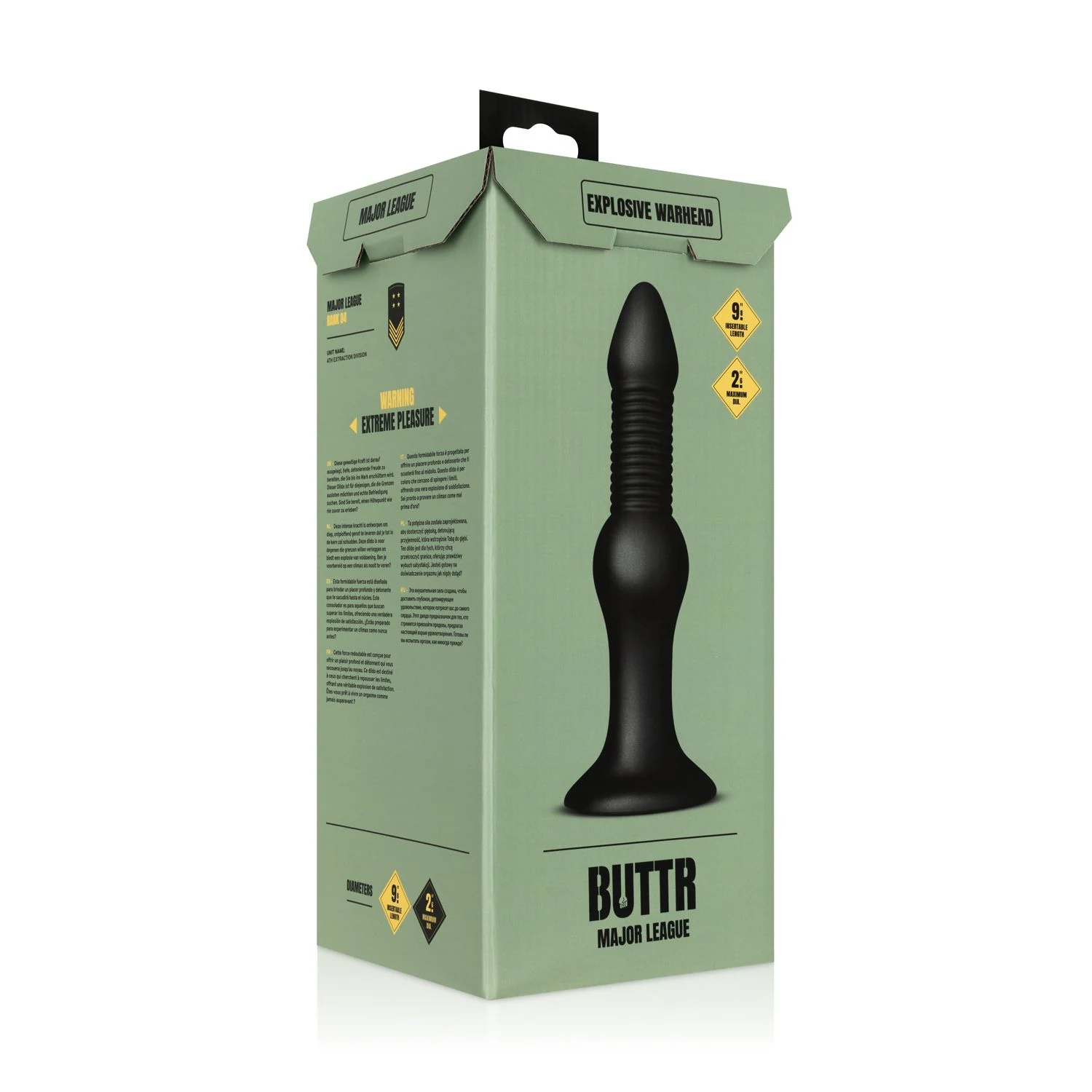 BUTTR Explosive Warhead dildo voor penetratie van anus en vagina
