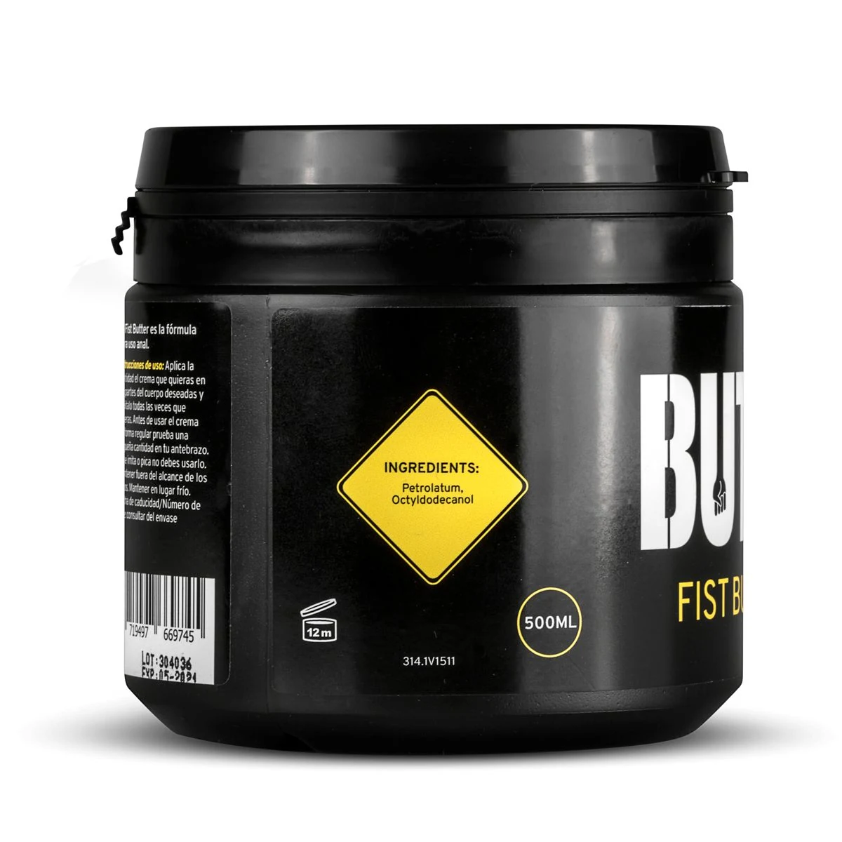 Pot BUTTR Fisting Butter 500 ml met petrolatum en octyldodecanol
