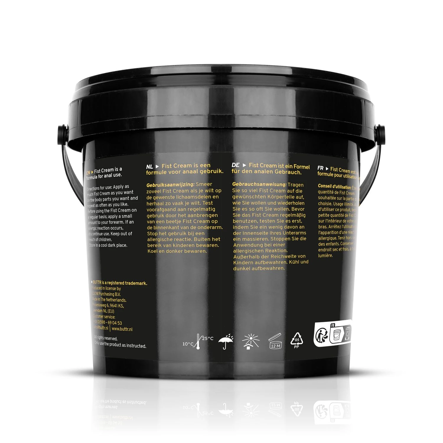 BUTTR Fisting Crème Emmer XXL, 1000 ml glijmiddel van Nederlandse oorsprong