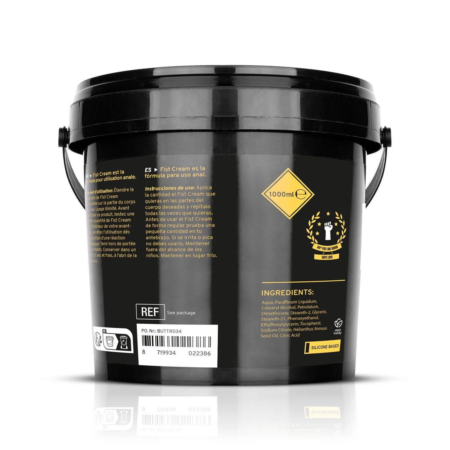 BUTTR fisting crème 1000 ml, dikke romige consistentie voor comfortabele glijervaring