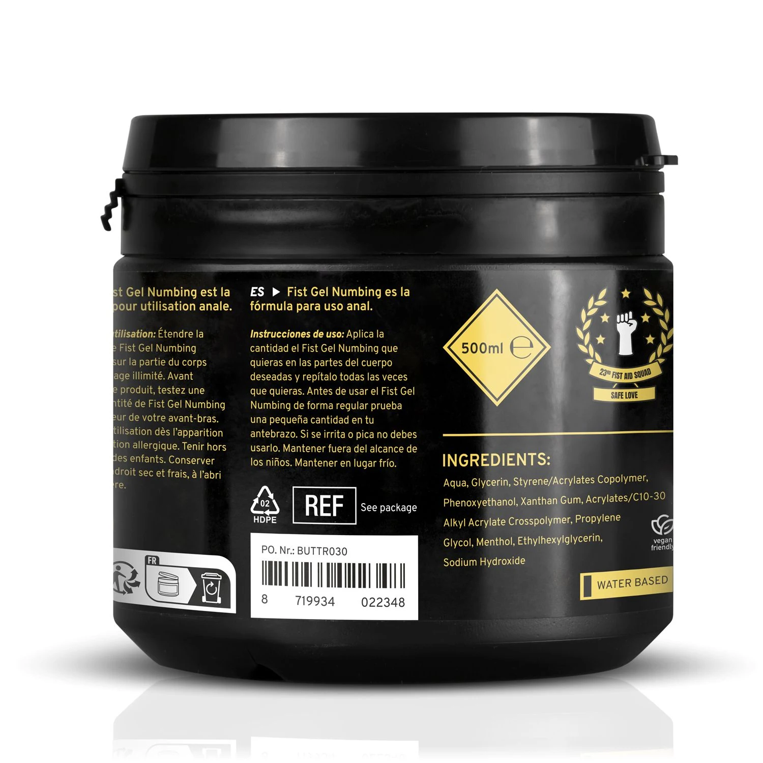 BUTTR Fisting Gel Verdovend unisex glijmiddel 500 ml