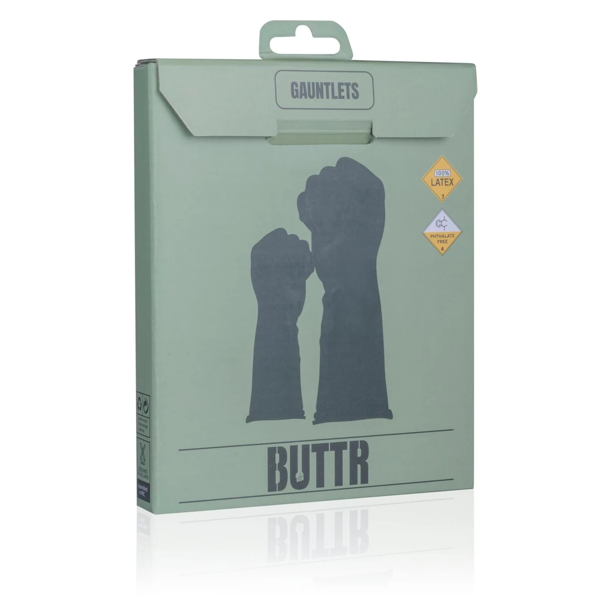 Zwarte BUTTR fisting handschoenen van rekbaar latex, one size