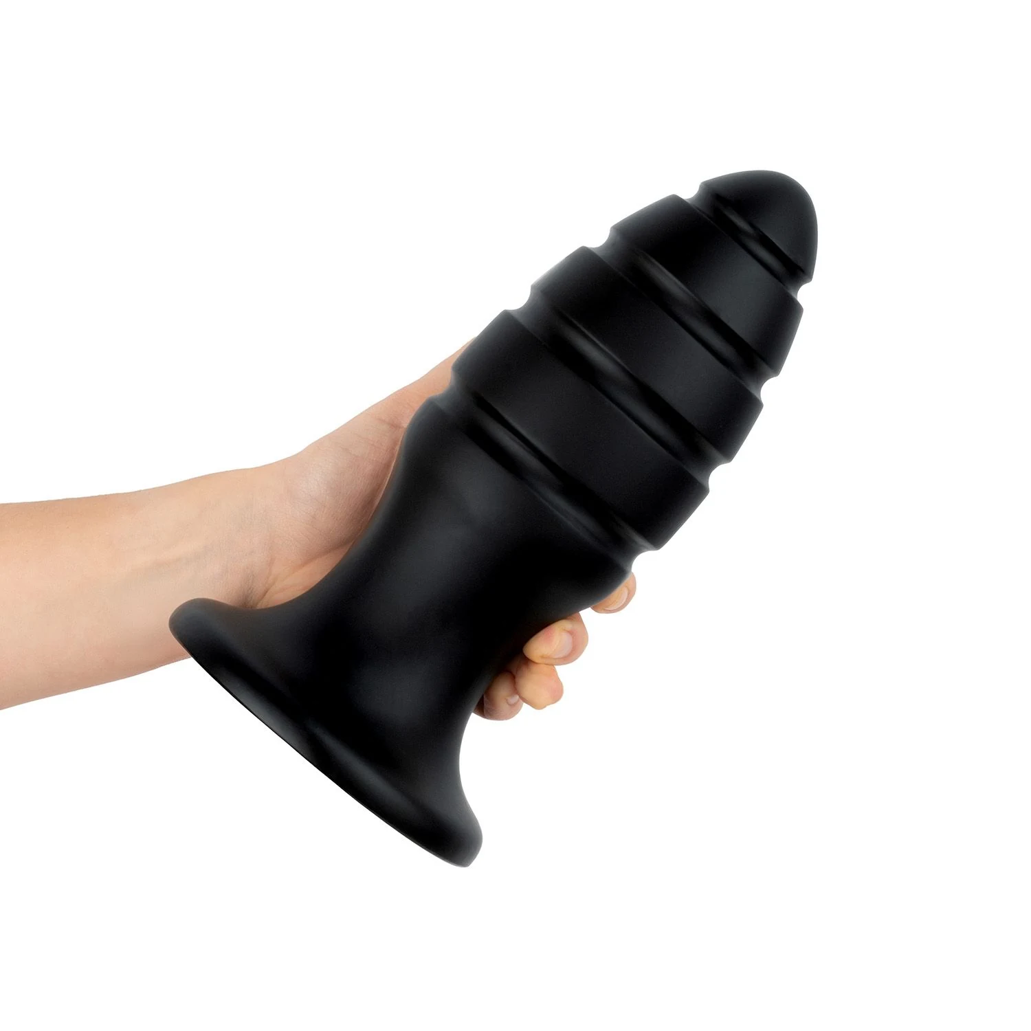 BUTTR Huge Explosive Aftershock buttplug van PVC in zwart
