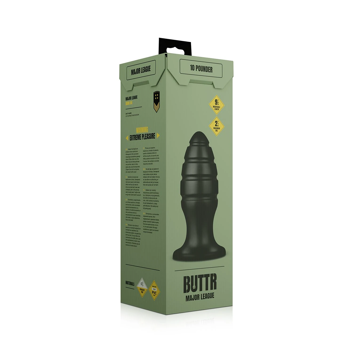 BUTTR Aftershock buttplug met maximale diameter 120 mm
