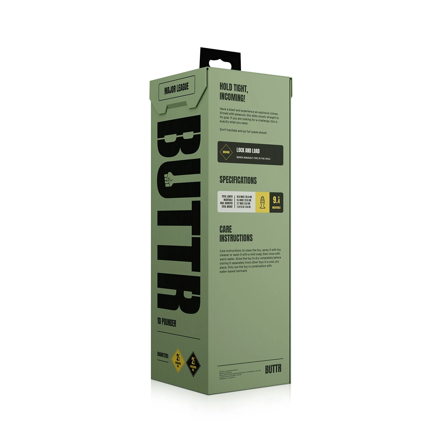 BUTTR Aftershock anaal toy zwart met trapsgewijze vorm