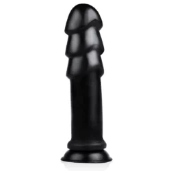 BUTTR MadBull Muzzl XXL Dildo zwart met geribbelde kop en gladde schacht