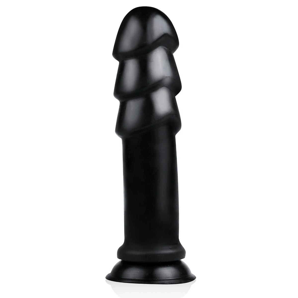 BUTTR MadBull Muzzl XXL Dildo zwart met geribbelde kop en gladde schacht