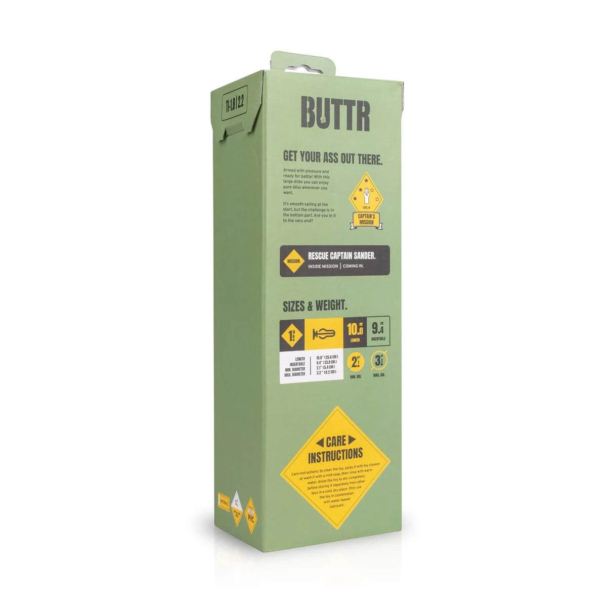 BUTTR Tactical I Dildo zwarte grote dildo voor expert gebruikers