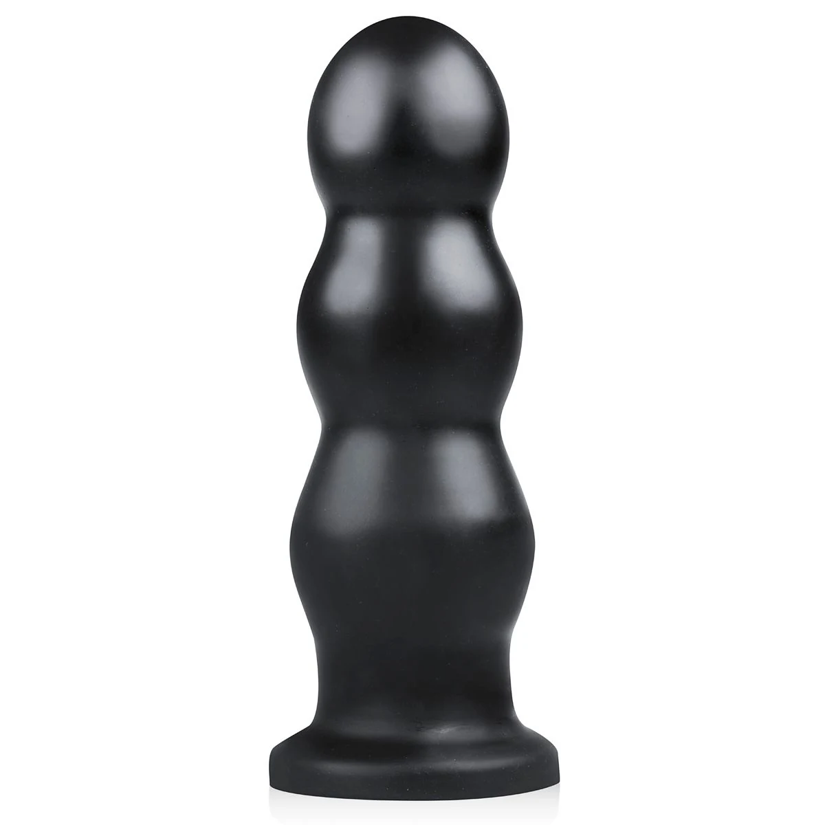 BUTTR Tactical III Buttplug, zwarte XXL buttplug met golvende schacht