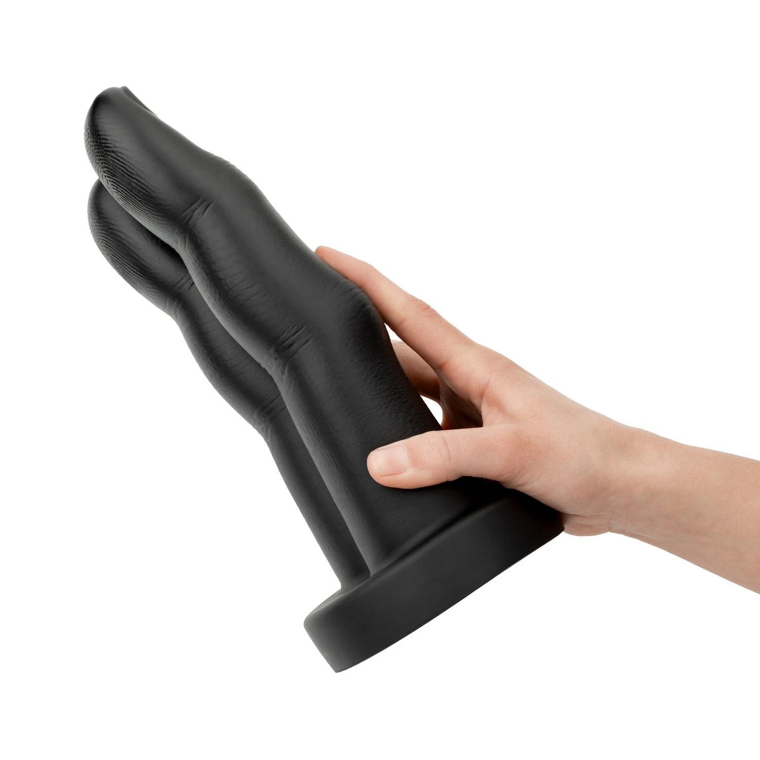 Zwarte dubbele vinger buttplug van BUTTR voor anale penetratie