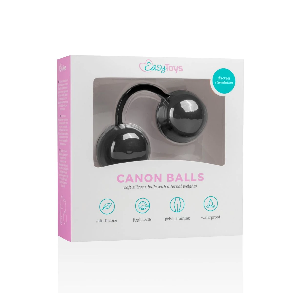 Canon Balls vaginaballetjes zwart, lengte 200 mm en diameter 37 mm