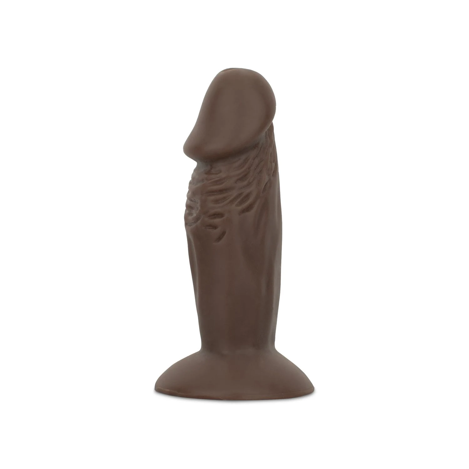 Charlie realistische dildo met zuignap van Real Fantasy, 11,5 cm, bruin PVC