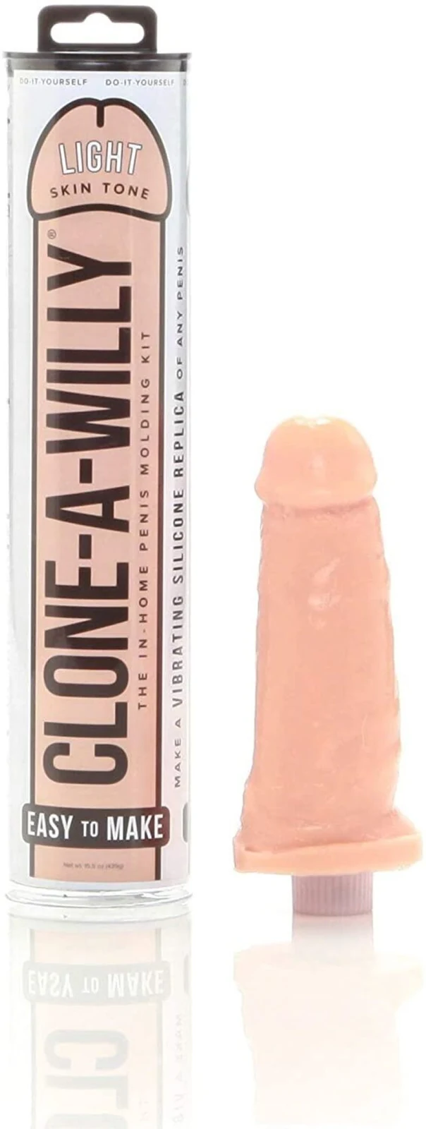 Clone-A-Willy Kit Light Tone beige siliconen kit met vibrator en roerstaaf