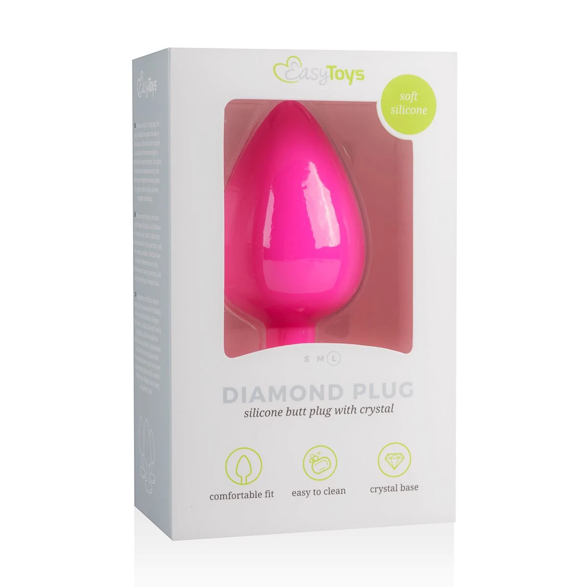 Waterproof roze siliconen buttplug voor gevorderde gebruiker