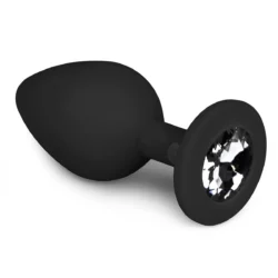 Diamond Plug Medium zwart van Easytoys Anal Collection, gemaakt van siliconen