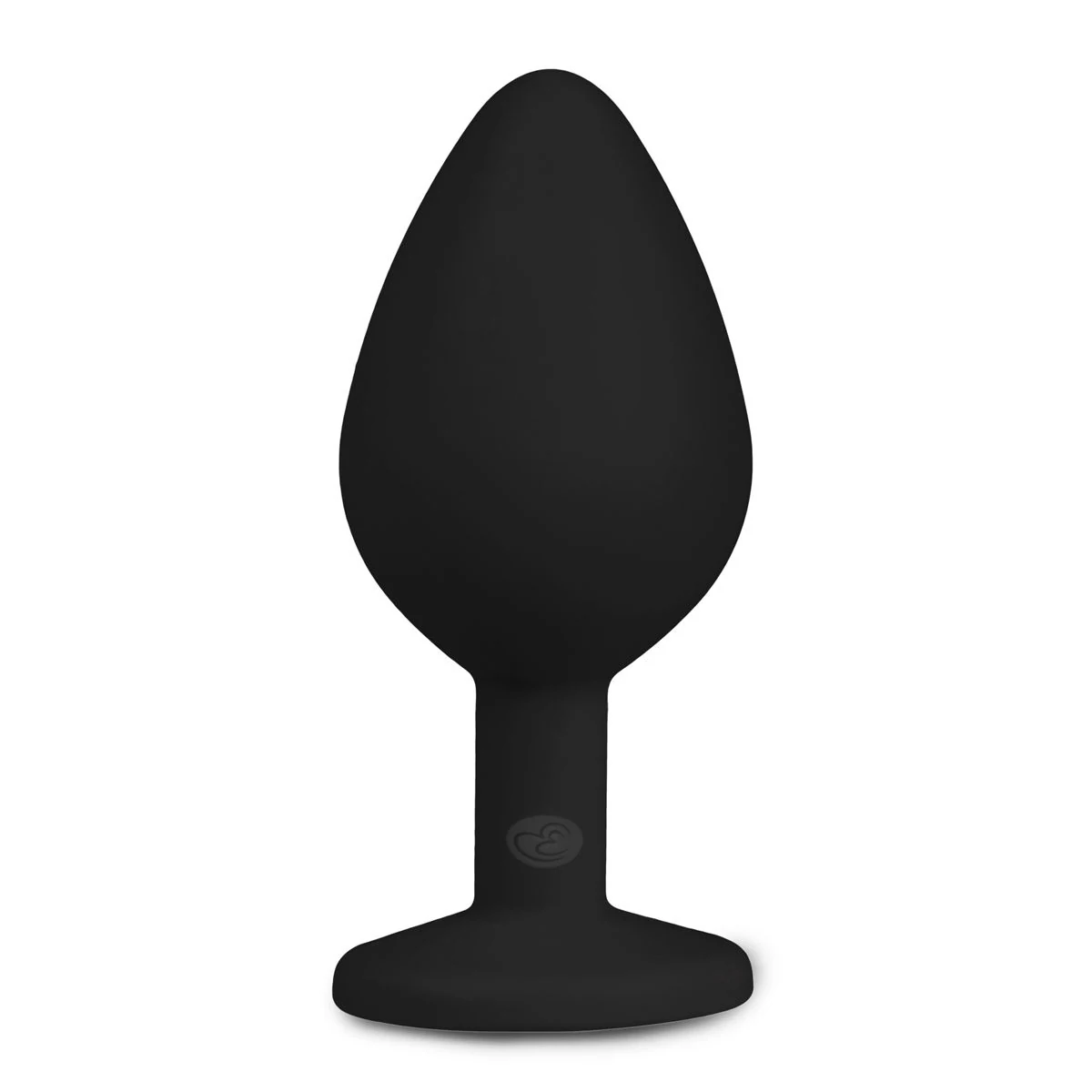 Diamond Plug Medium zwart met flexibele siliconen vorm en siersteen aan de onderkant