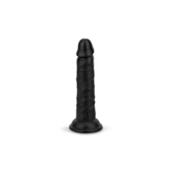 Dildo zonder ballen 12 cm in zwart met zuignap