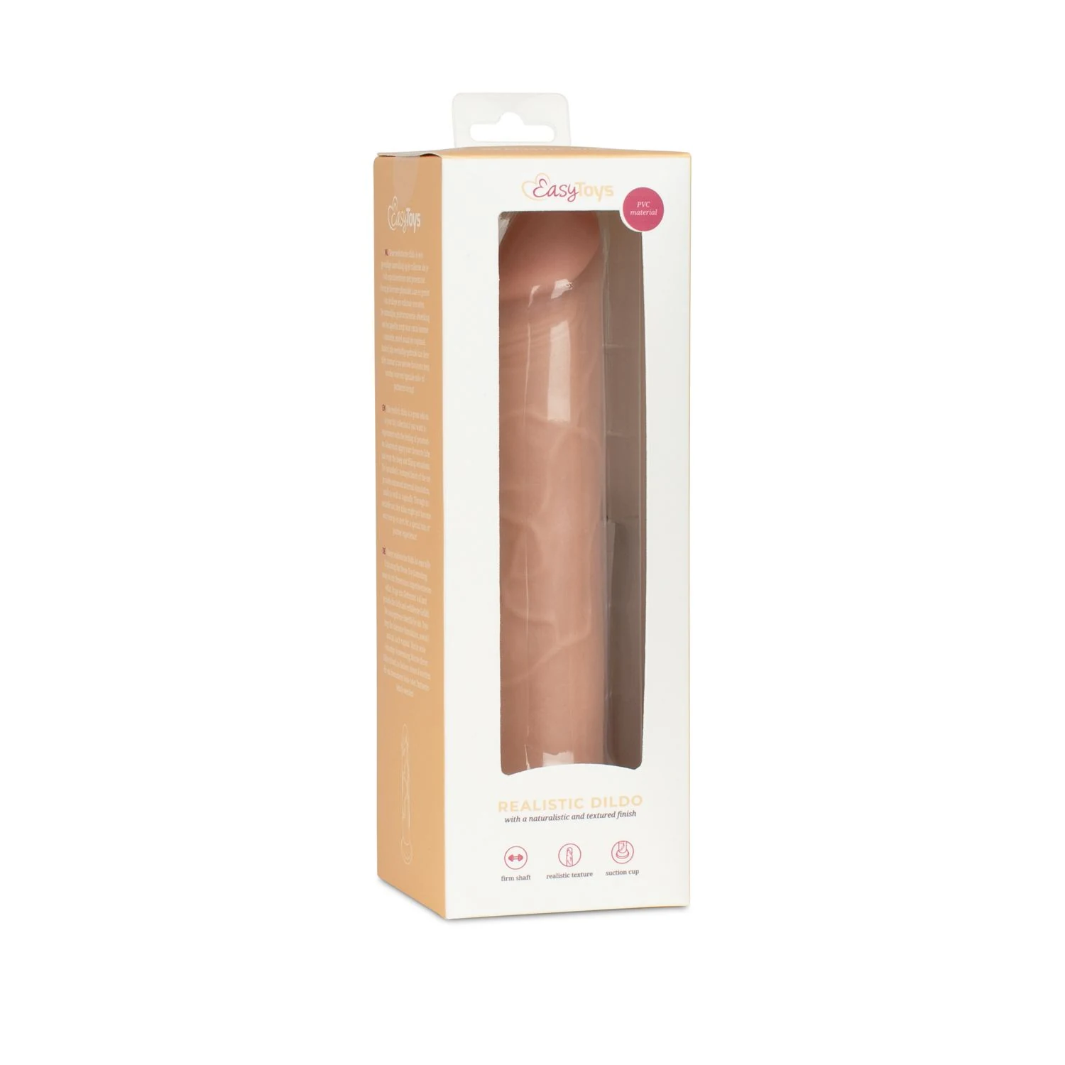 Beige realistische dildo zonder ballen 17,5 cm voor vaginaal en anaal gebruik