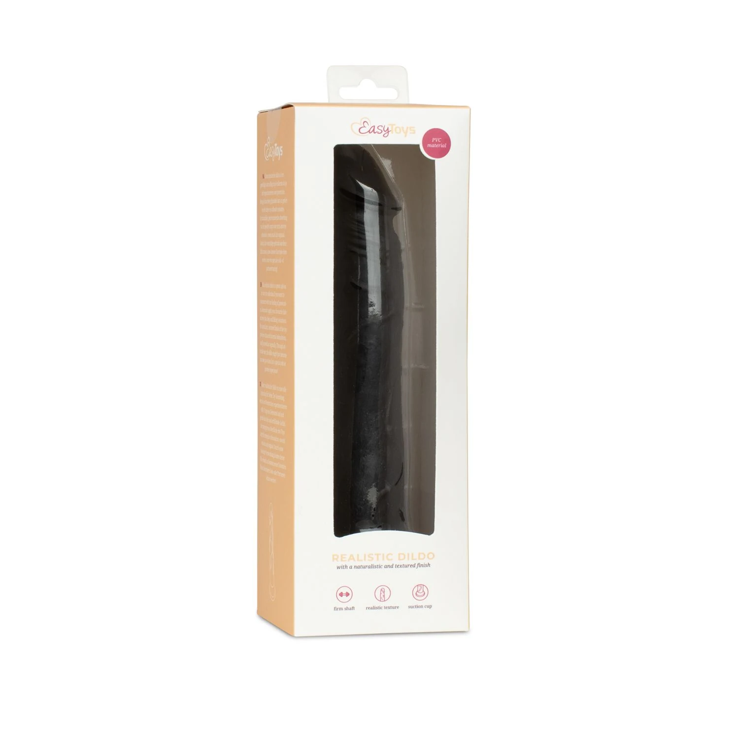 Easytoys Dildo Collection zwarte dildo zonder ballen met 34 mm maximale diameter