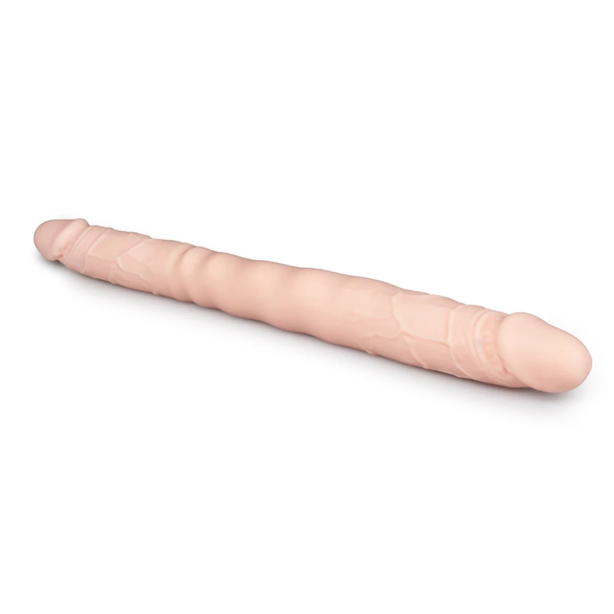 Double ended dildo met twee uiteinden en getextureerde schacht