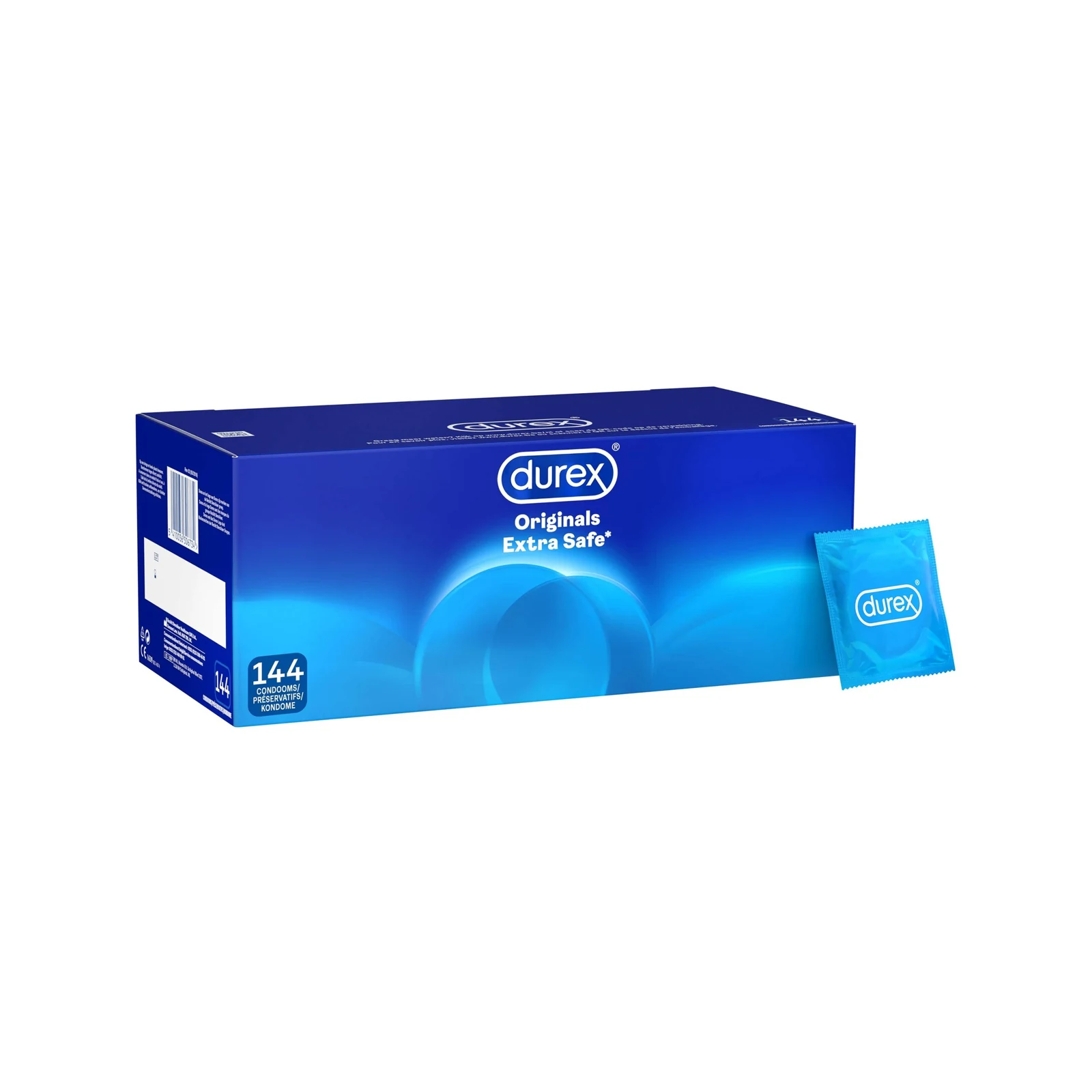Durex Extra Safe 144 stuks condooms met extra sterk latex en glijmiddel