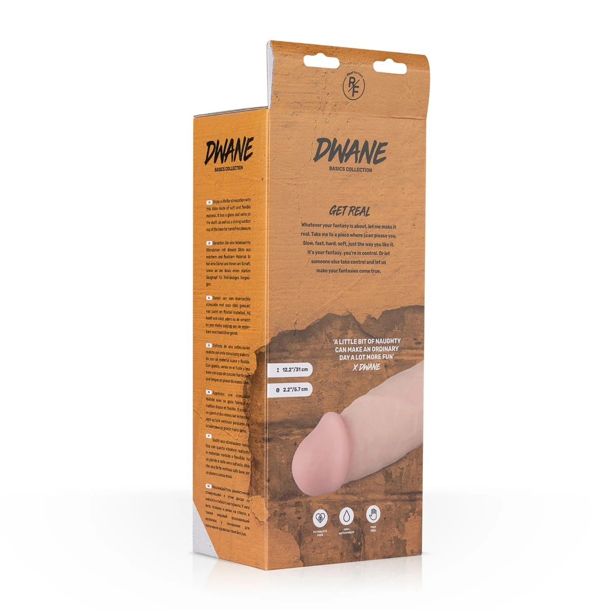 Grote Dwane realistische vibrator met maximale diameter van 57 mm