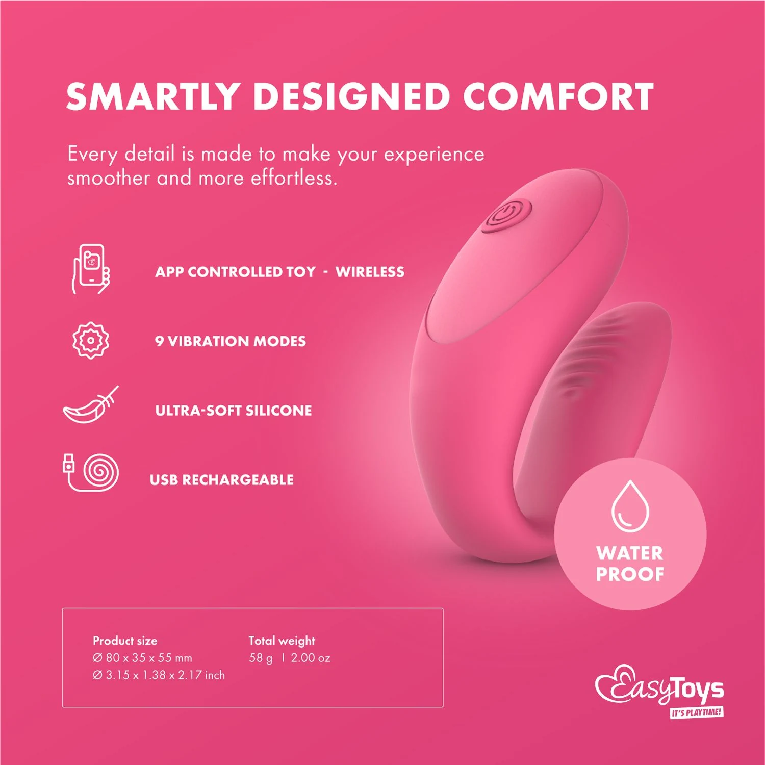 EasyConnect duo vibrator voor G-spot en clitorale stimulatie