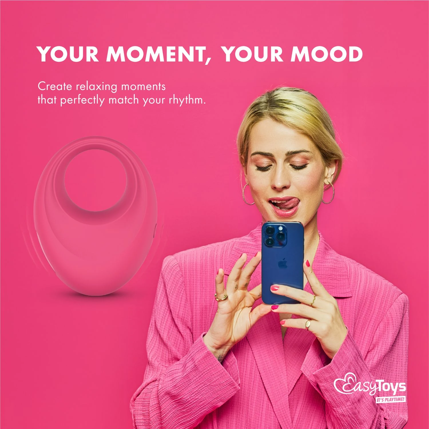 EasyConnect Leo cockring met variabele vibratiestanden