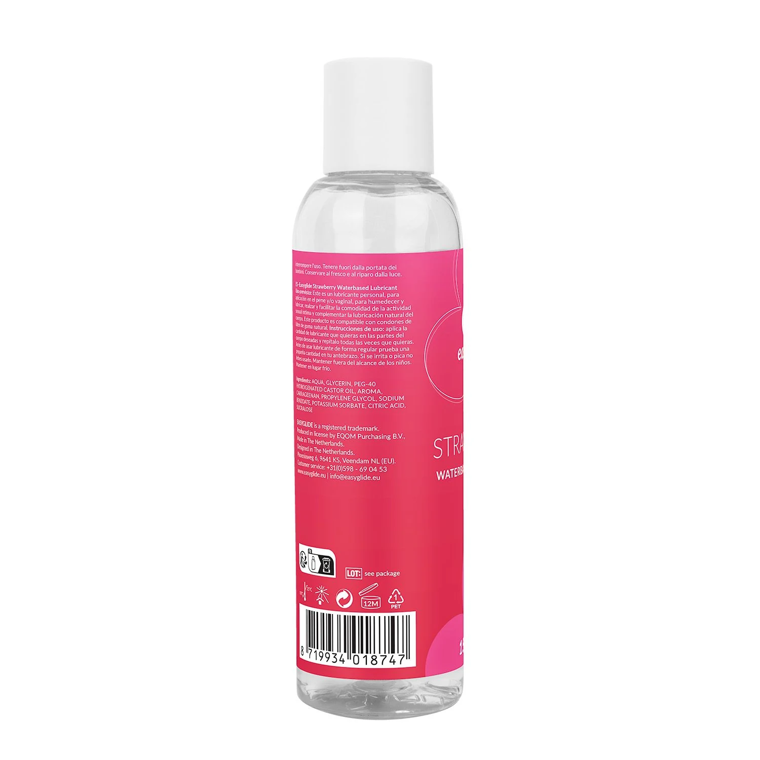 EasyGlide glijmiddel op waterbasis met aangename aardbeiengeur