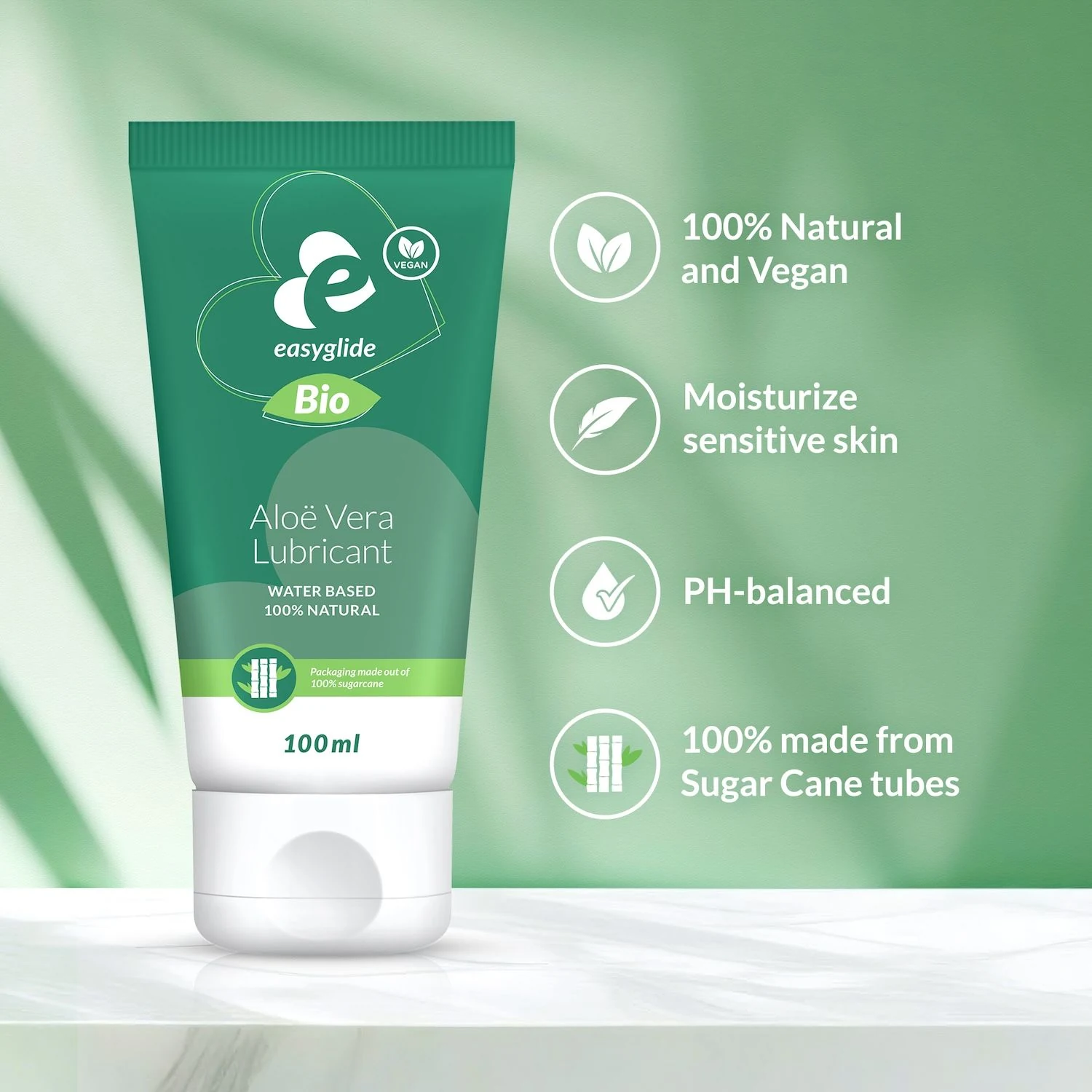 EasyGlide biologisch glijmiddel aloë vera voor gevoelige huidtypes