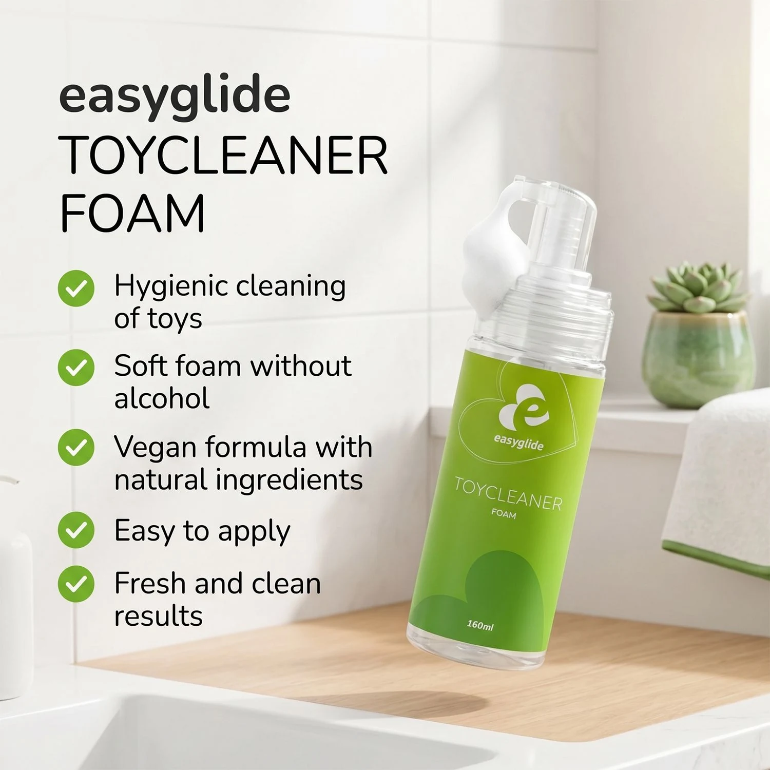 EasyGlide Foam Toy Cleaner 160 ml met vegan formule
