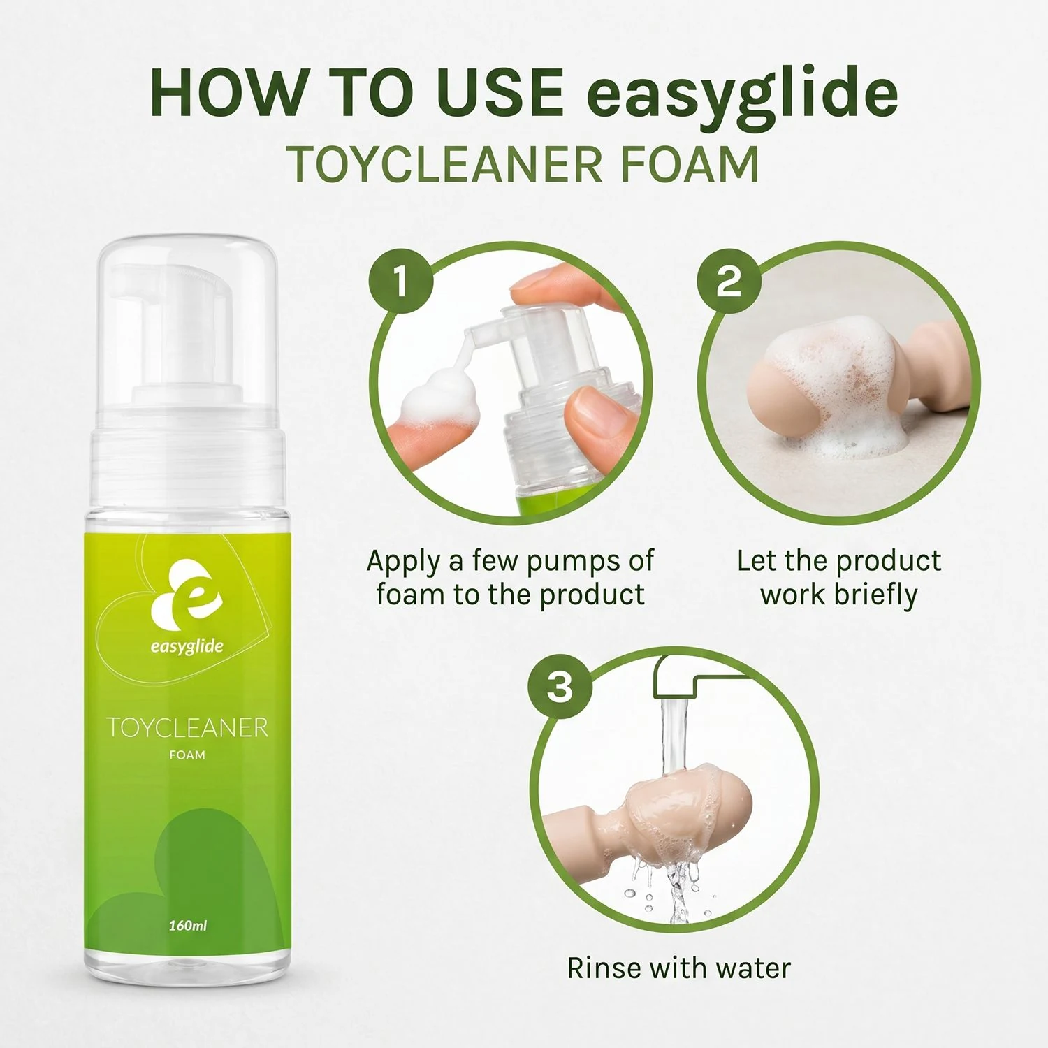 EasyGlide Foam Toy Cleaner met meer dan 85% natuurlijke ingrediënten