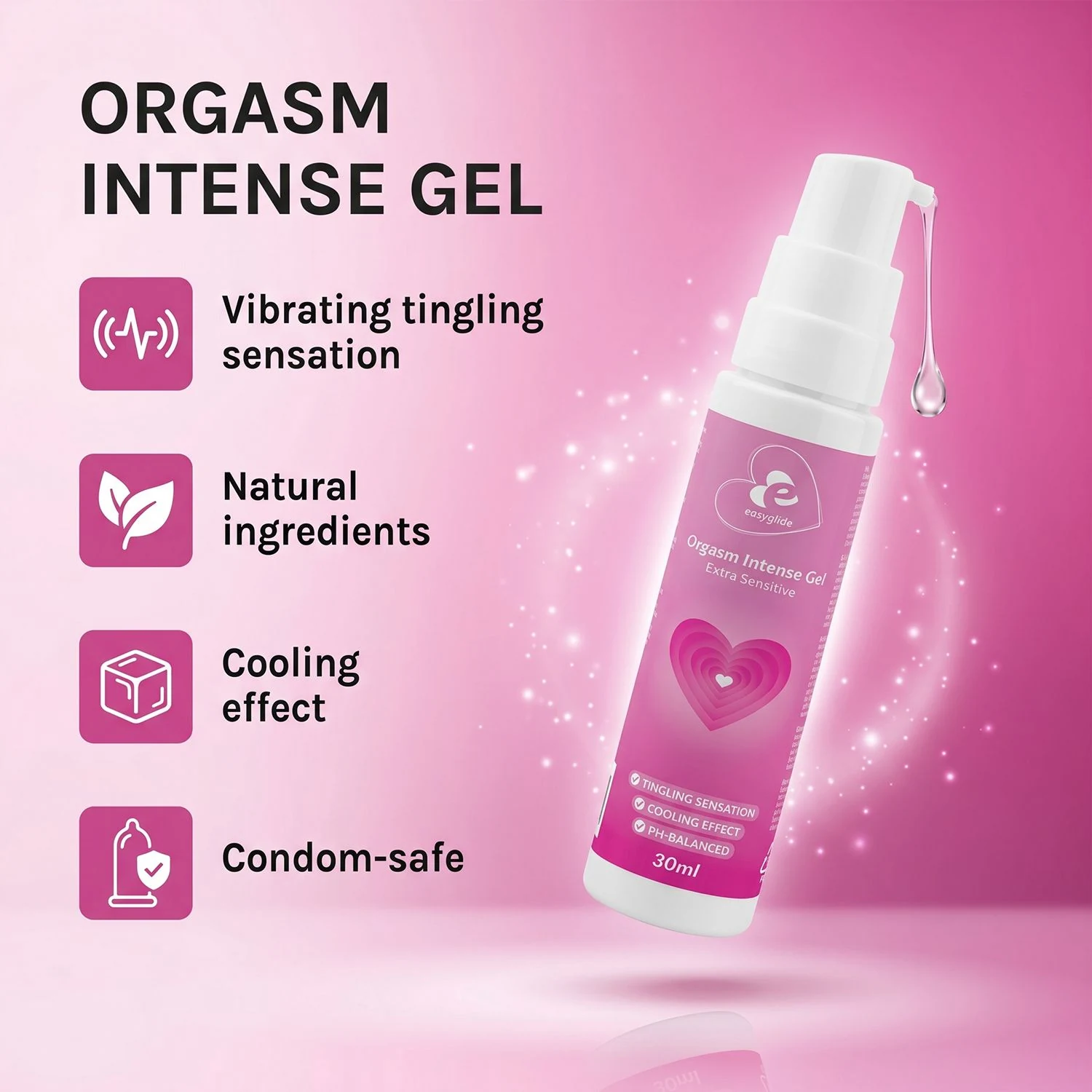 EasyGlide Orgasm Intense Gel 30 ml voor clitoris en uitwendige intieme gebieden
