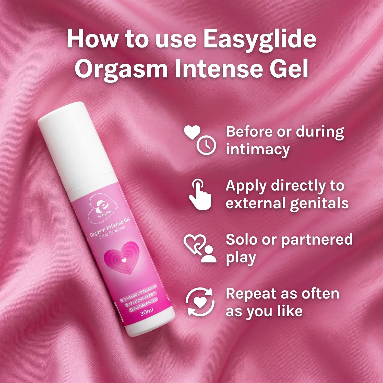 EasyGlide Orgasm Intense Gel 30 ml voor de gevoelige huid
