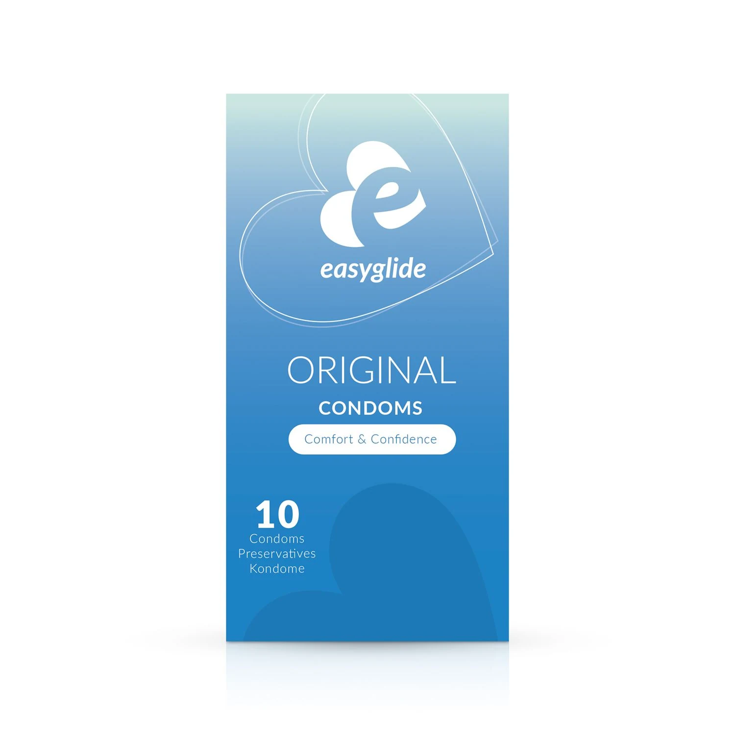 EasyGlide Original condooms 10 stuks, standaard gladde condooms met reservoir