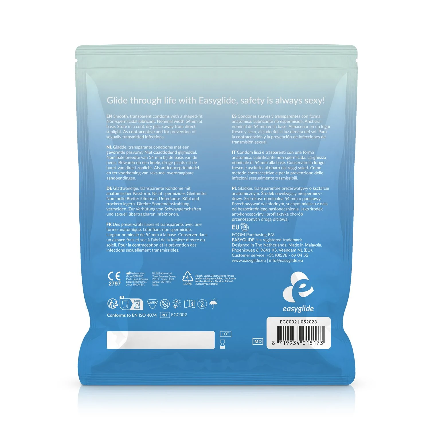 EasyGlide Original condooms 40 stuks, neutraal van geur en smaak met normale dikte
